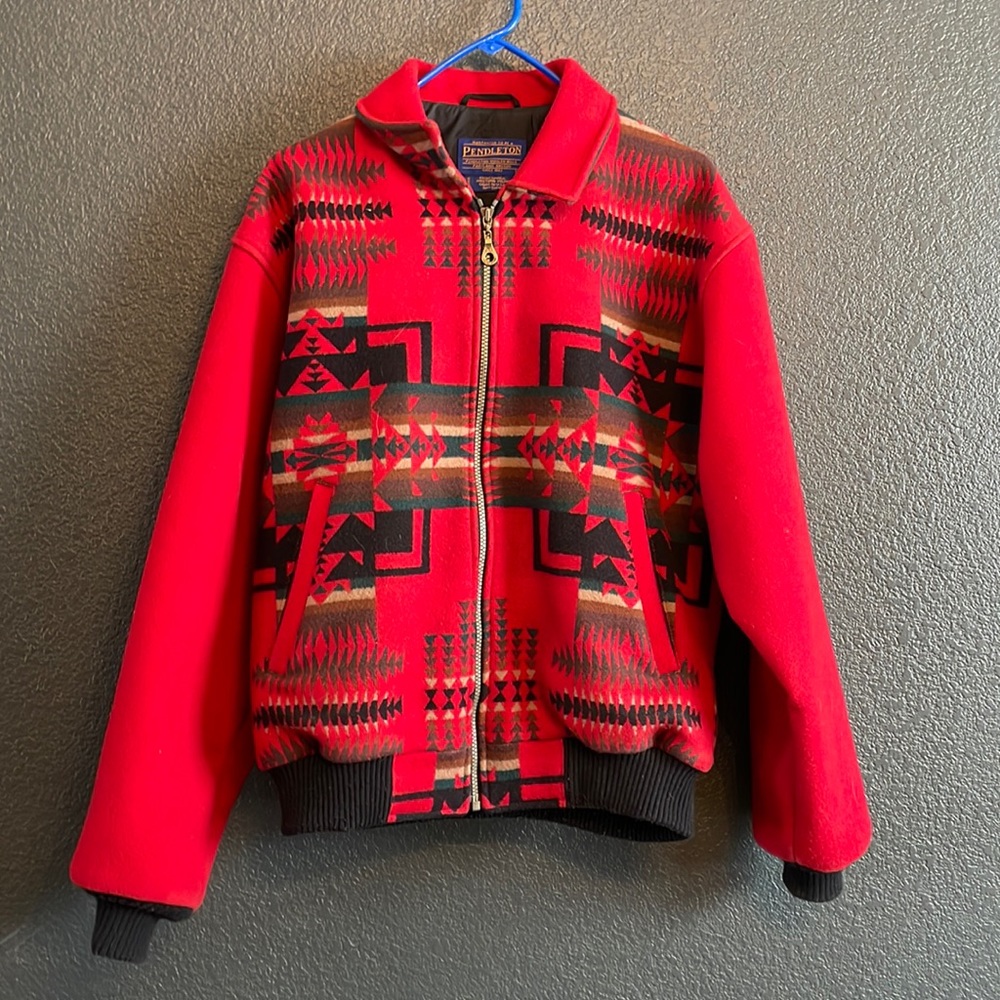 Pendleton Red Aztec Print Jacket - image 1